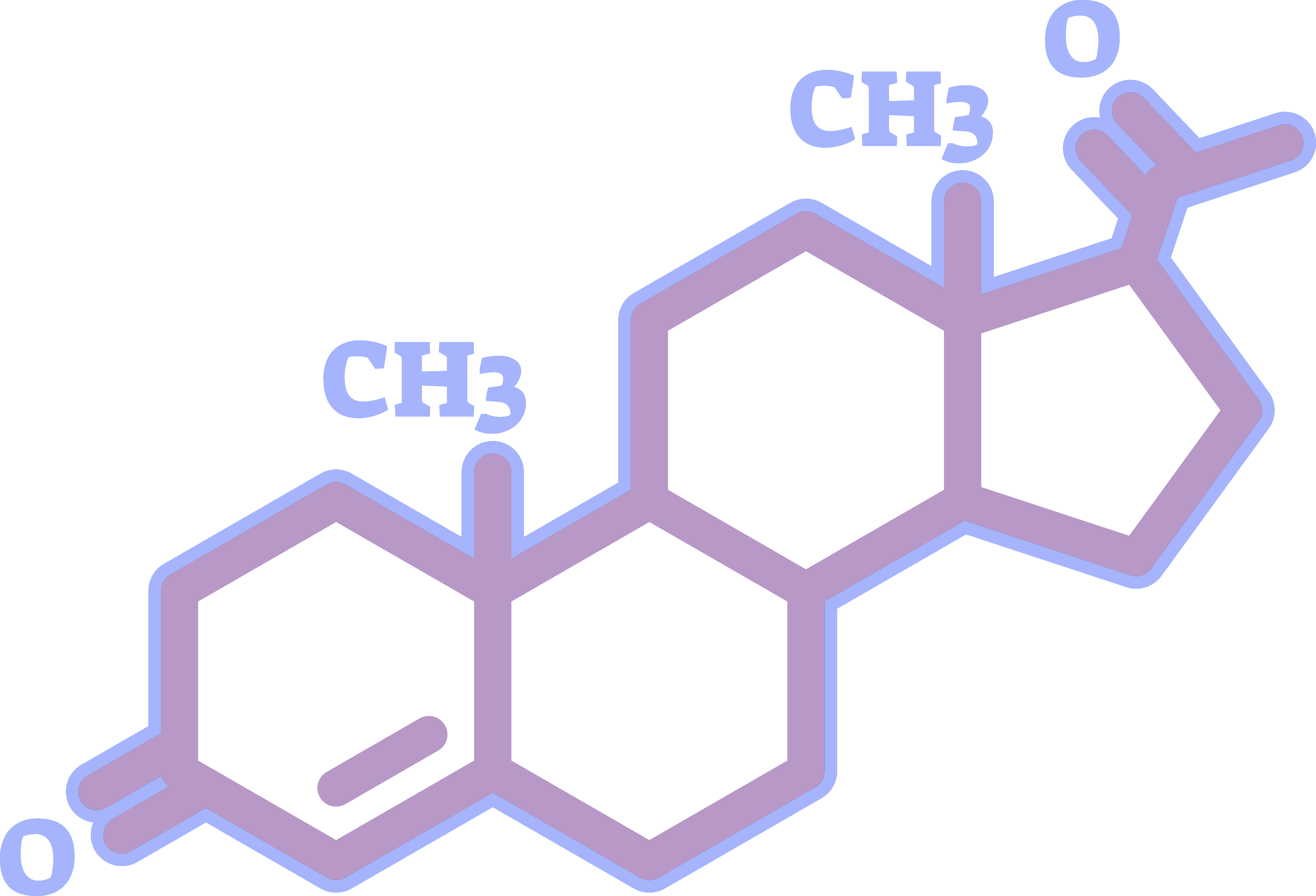 Progesterone molecule structure